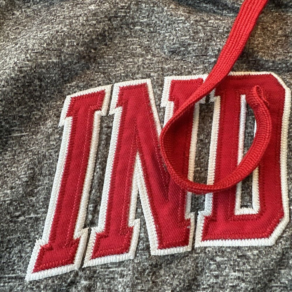 Indiana Hoosiers SEWN Gray SPELL OUT w LOGO KA Knights Apparel Section 101 Large - Picture 3 of 7